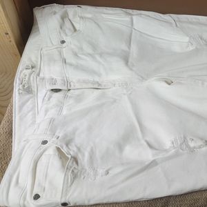 Distressed White Torrid Jeans